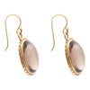 Brown Smoky Quartz Shimmer Golden Drop Earrings - Barse Jewelry