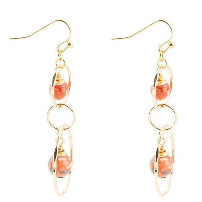Canyon Blue Magnesite Double Drop Earrings - Barse Jewelry