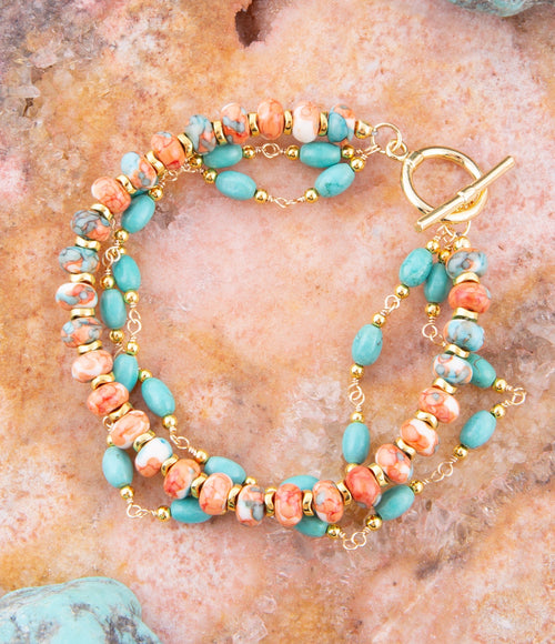 Canyon Turquoise Magnesite Toggle Bracelet - Barse Jewelry