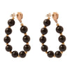 Carly Black Onyx Complete Loop Golden Post Earrings - Barse Jewelry