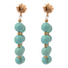 Carly Blue Magnesite Complete Loop Golden Post Earrings - Barse Jewelry