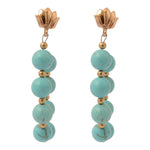 Carly Blue Magnesite Complete Loop Golden Post Earrings - Barse Jewelry