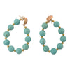 Carly Blue Magnesite Complete Loop Golden Post Earrings - Barse Jewelry
