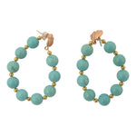 Carly Blue Magnesite Complete Loop Golden Post Earrings - Barse Jewelry