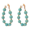 Carly Blue Magnesite Complete Loop Golden Post Earrings - Barse Jewelry