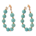 Carly Blue Magnesite Complete Loop Golden Post Earrings - Barse Jewelry