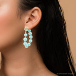 Carly Blue Magnesite Loop Post Golden Earrings - Barse Jewelry
