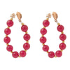 Carly Pink Agate Complete Loop Golden Post Earrings - Barse Jewelry