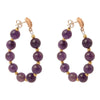 Carly Purple Amethyst Complete Loop Golden Post Earrings - Barse Jewelry