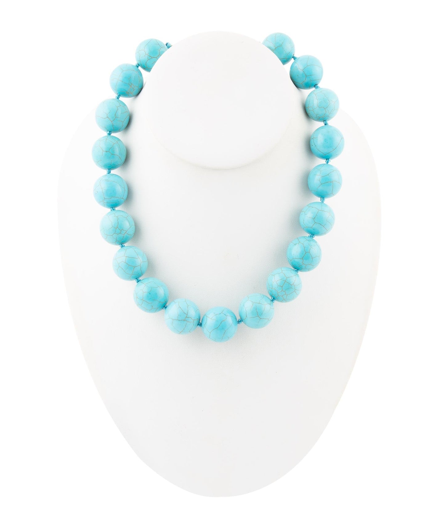 Chuncky Blue Magnesite Rounds Necklace - Barse Jewelry