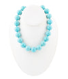 Chuncky Blue Magnesite Rounds Necklace - Barse Jewelry