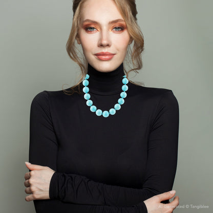 Chunky Blue Magnesite Round Necklace - Barse Jewelry