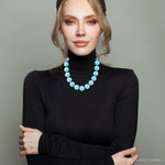 Chunky Blue Magnesite Round Necklace - Barse Jewelry