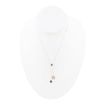 Circle Two-Toned Grey Labradorite Sterling Silver Necklace - Barse Jewelry