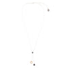 Circle Two-Toned Grey Labradorite Sterling Silver Necklace - Barse Jewelry