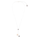 Circle Two-Toned Grey Labradorite Sterling Silver Necklace - Barse Jewelry