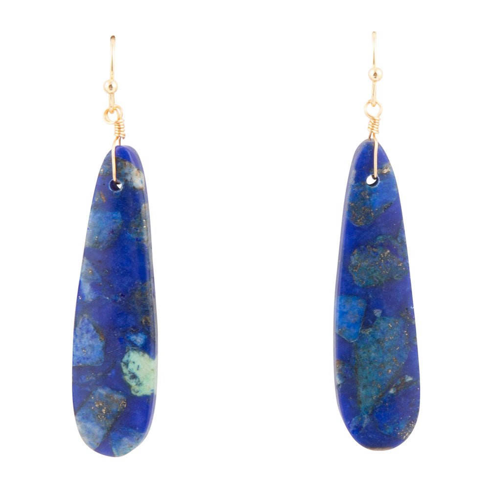 Cobalt Blue Lapis Earrings - Barse Jewelry