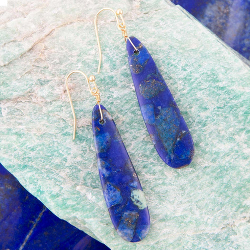 Cobalt Blue Lapis Earrings - Barse Jewelry