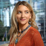 Concho Denim Blue Lapis and Kyanite Golden Drop Earrings - Barse Jewelry