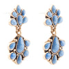 Concho Denim Blue Lapis Double Golden Drop Earrings - Barse Jewelry