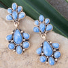 Concho Denim Blue Lapis Double Golden Drop Earrings - Barse Jewelry