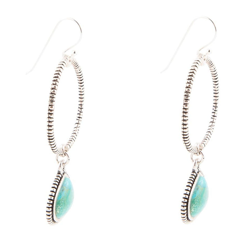 Corinth Blue Turquoise Charms Sterling Silver Earrings - Barse Jewelry