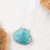 Corinth Blue Turquoise Pendant Necklace - Barse Jewelry