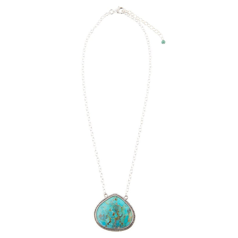 Corinth Blue Turquoise Pendant Necklace - Barse Jewelry