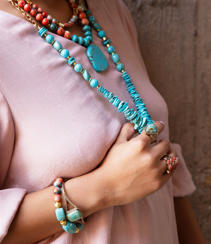 Credence Genuine Turquoise Cuff Bracelet - Barse Jewelry