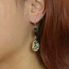 Dalmatian Jasper Black Onyx Golden Drop Earrings - Barse Jewelry