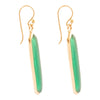 Deco Green Agate Golden Drop Earrings - Barse Jewelry
