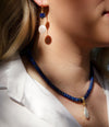 Denim Blue Lapis Golden Pendant Necklace - Barse Jewelry