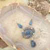 Denim Blue Lapis Sterling Silver Concho Drop Necklace - Barse Jewelry