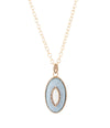 Denim Dreams White Mother of Pearl Golden Pendant Necklace - Barse Jewelry