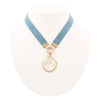 Denim Dreams White Mother of Pearl Ribbon Necklace - Barse Jewelry