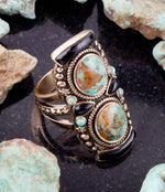 Double Up Turquoise and Onyx Ring - Barse Jewelry