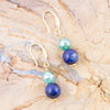 Dreamy Blue Lapis Green Golden Drop Earrings - Barse Jewelry