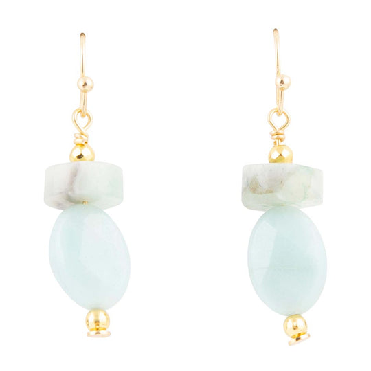 Drops of Blue Amazonite Drop Earrings
