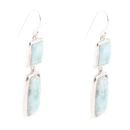 Drops of Blue Larimar Sterling Silver Earrings - Barse Jewelry