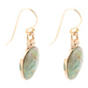 Drops of Blue Turquoise Golden Bronze Drop Earrings - Barse Jewelry