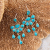 Durango Blue Turquoise Golden Chandelier Earrings - Barse Jewelry