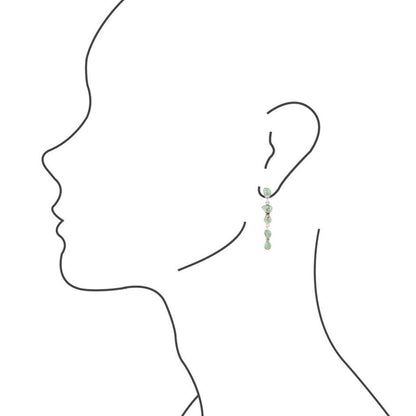 Durango Blue Turquoise and Silver Linear Post Earrings