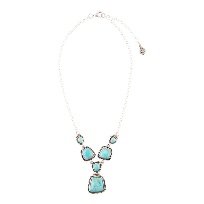 Earth and Sky Blue Turquoise Sterling Silver Necklace - Barse Jewelry