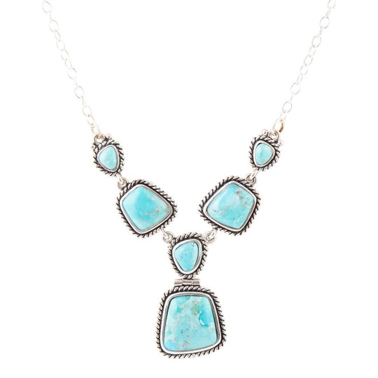 Earth and Sky Blue Turquoise Sterling Silver Necklace