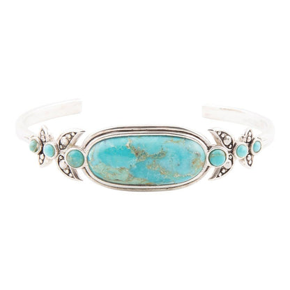 Emile Blue Turquoise Sterling Silver Cuff Bracelets - Barse Jewelry