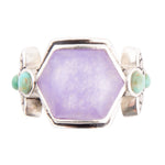 Emile Purple Quartz and Blue Turquoise Sterling Silver Ring - Barse Jewelry