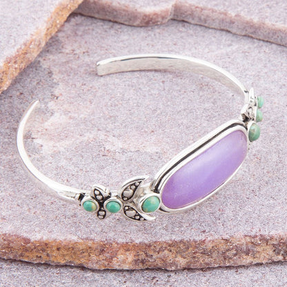 Emile Purple Quartz Sterling Silver Cuff Bracelet - Barse Jewelry
