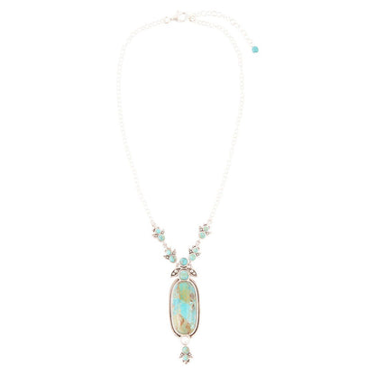 Emile Sterling Silver and Blue Turquoise Pendant Necklace - Barse Jewelry