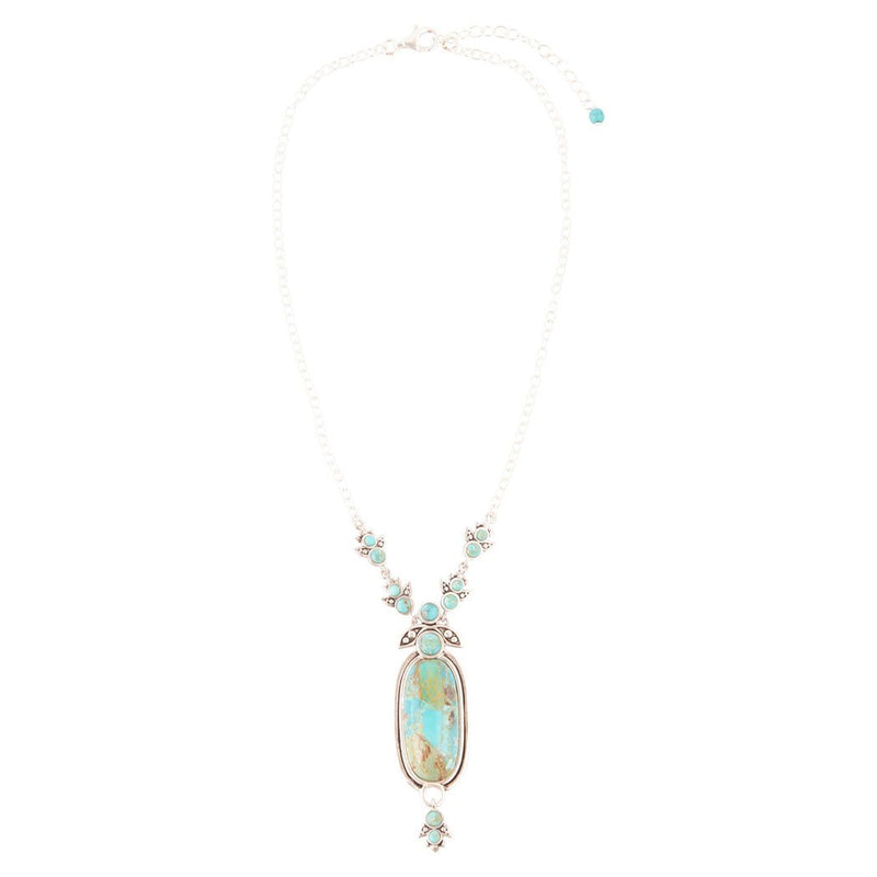 Emile Sterling Silver and Blue Turquoise Pendant Necklace - Barse Jewelry