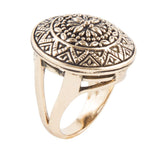 Engraved Gold Bronze Statement Rings - Barse Jewelry